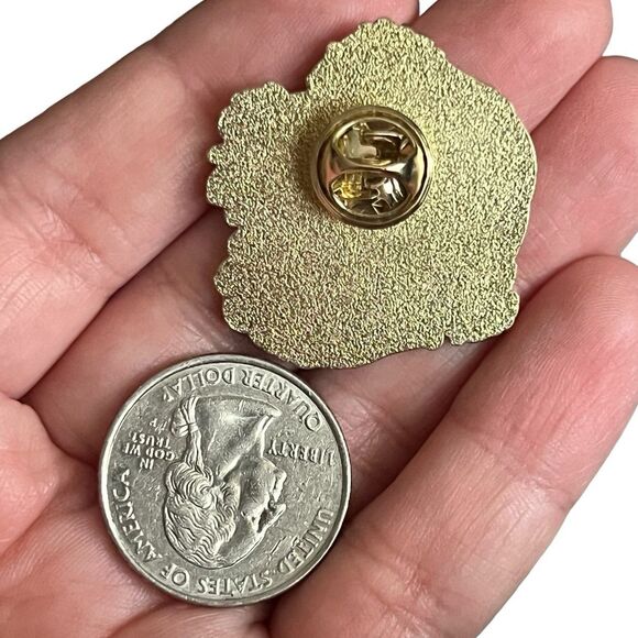 Vincent Van Gogh Inspired Artwork Sunflower Skull Enamel Pin - Picture 9 of 9